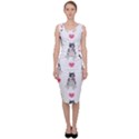 Little Husky With Hearts Sleeveless Pencil Dress View1