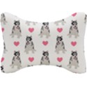 Little Husky With Hearts Seat Head Rest Cushion View1