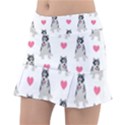 Little Husky With Hearts Classic Tennis Skirt View1