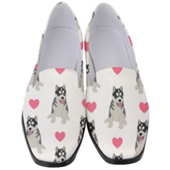 Little Husky With Hearts Women s Classic Loafer Heels by SychEva