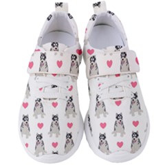 Little Husky With Hearts Women s Velcro Strap Shoes by SychEva