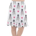 Little Husky With Hearts Fishtail Chiffon Skirt View1