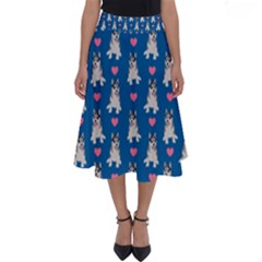 Little Husky With Hearts Perfect Length Midi Skirt by SychEva