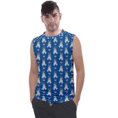 Little Husky With Hearts Men s Regular Tank Top by SychEva