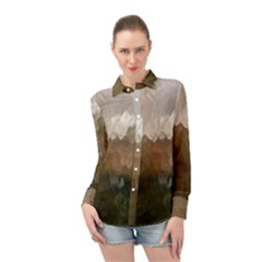 Small World View Long Sleeve Chiffon Shirt