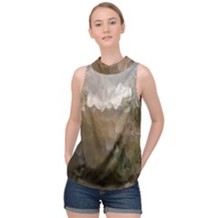 Small World View High Neck Satin Top