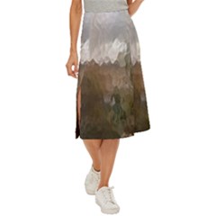 Small World View Midi Panel Skirt