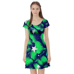 Space Odyssey  Short Sleeve Skater Dress