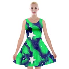 Space Odyssey  Velvet Skater Dress