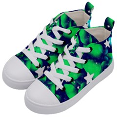 Space Odyssey  Kids  Mid-top Canvas Sneakers by notyouraveragemonet