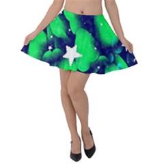 Space Odyssey  Velvet Skater Skirt by notyouraveragemonet