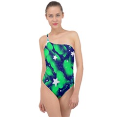 Space Odyssey  Classic One Shoulder Swimsuit