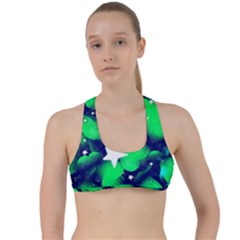 Space Odyssey  Criss Cross Racerback Sports Bra