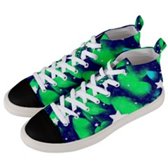 Space Odyssey  Men s Mid-top Canvas Sneakers by notyouraveragemonet