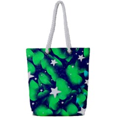 Space Odyssey  Full Print Rope Handle Tote (small) by notyouraveragemonet