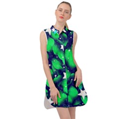 Space Odyssey  Sleeveless Shirt Dress