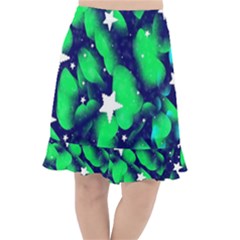 Space Odyssey  Fishtail Chiffon Skirt