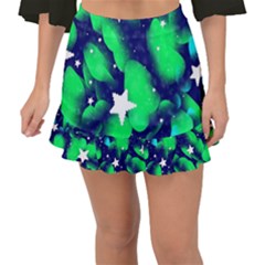 Space Odyssey  Fishtail Mini Chiffon Skirt