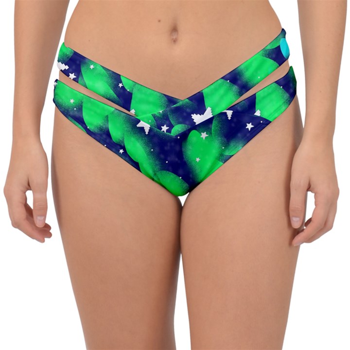 Space Odyssey  Double Strap Halter Bikini Bottom