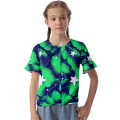 Space Odyssey  Kids  Cuff Sleeve Scrunch Bottom Tee