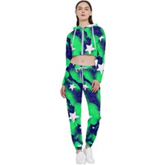 Space Odyssey  Cropped Zip Up Lounge Set