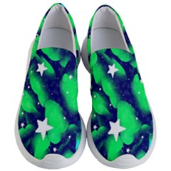 Space Odyssey  Women s Lightweight Slip Ons by notyouraveragemonet