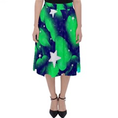 Space Odyssey  Classic Midi Skirt by notyouraveragemonet