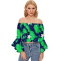 Space Odyssey  Off Shoulder Flutter Bell Sleeve Top View1