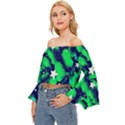 Space Odyssey  Off Shoulder Flutter Bell Sleeve Top View2