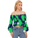 Space Odyssey  Off Shoulder Flutter Bell Sleeve Top View3