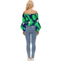 Space Odyssey  Off Shoulder Flutter Bell Sleeve Top View4