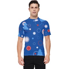 Christmas Pattern Tree Design Men s Short Sleeve Rash Guard by Sapixe