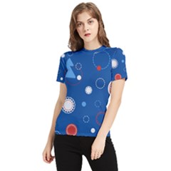 Christmas Pattern Tree Design Women s Short Sleeve Rash Guard by Sapixe