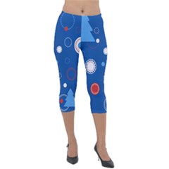 Christmas Pattern Tree Design Lightweight Velour Capri Leggings  by Sapixe