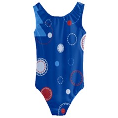 Christmas Pattern Tree Design Kids  Cut-out Back One Piece Swimsuit by Sapixe