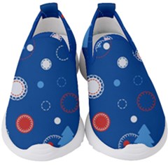 Christmas Pattern Tree Design Kids  Slip On Sneakers by Sapixe