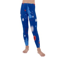 Christmas Pattern Tree Design Kids  Lightweight Velour Leggings