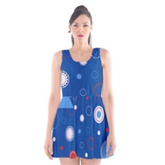 Christmas Pattern Tree Design Scoop Neck Skater Dress by Sapixe