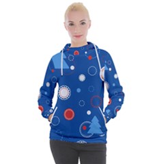 Christmas Pattern Tree Design Women s Hooded Pullover by Sapixe