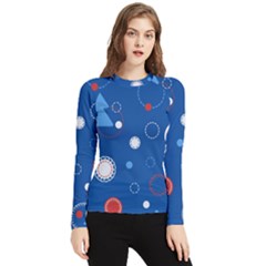 Christmas Pattern Tree Design Women s Long Sleeve Rash Guard by Sapixe