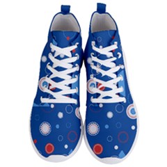 Christmas Pattern Tree Design Men s Lightweight High Top Sneakers