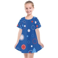 Christmas Pattern Tree Design Kids  Smock Dress