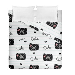 Cute Cameras Doodles Hand Drawn Duvet Cover Double Side (full/ Double Size) by Sapixe