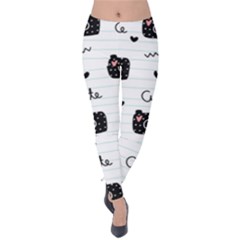 Cute Cameras Doodles Hand Drawn Velvet Leggings by Sapixe