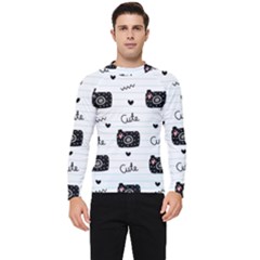 Cute Cameras Doodles Hand Drawn Men s Long Sleeve Rash Guard by Sapixe