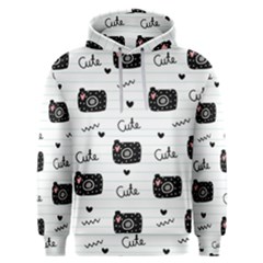 Cute Cameras Doodles Hand Drawn Men s Overhead Hoodie by Sapixe