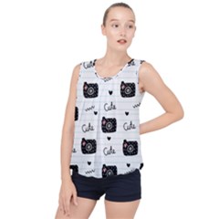 Cute Cameras Doodles Hand Drawn Bubble Hem Chiffon Tank Top by Sapixe