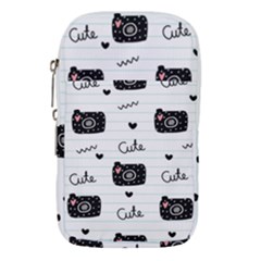 Cute Cameras Doodles Hand Drawn Waist Pouch (large) by Sapixe