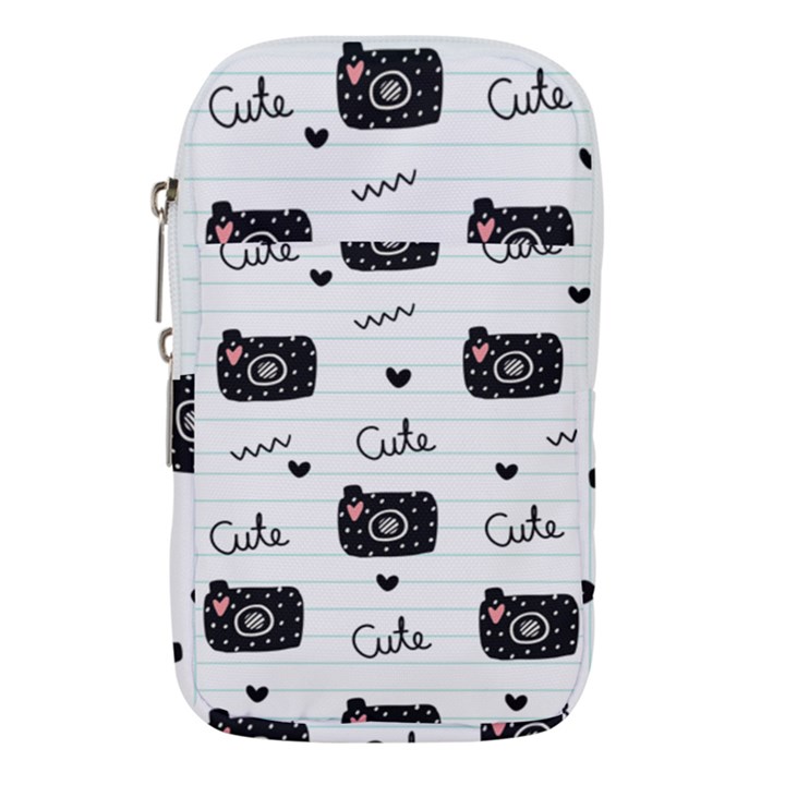 Cute Cameras Doodles Hand Drawn Waist Pouch (Large)