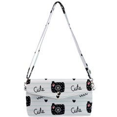 Cute Cameras Doodles Hand Drawn Removable Strap Clutch Bag by Sapixe